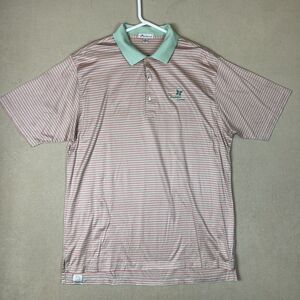 Peter Millar Polo Shirt Men Extra Large Pink Green Golfing Casual Tennis Adult‎